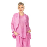 Textured Stripe Sleeveless Tank Top in Orchid - 7054T-ORC