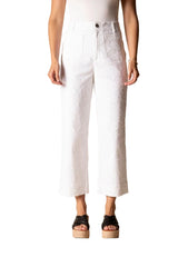 Etched Flower Crop Jean - 51276