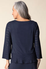 Eyelet Blooms High Line Top - 56936