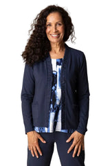 Core Travel Solid Ruched Front Jacket - 55932