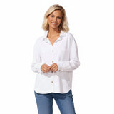 Soft Modal Terry Button Front Shirt Jacket - 26895