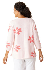 Daisy V-Neck Tunic in Carnation - 83889-CNT - Sizes S & XL