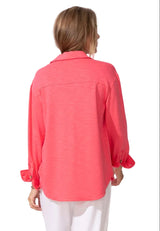 Soft Modal Terry Button Front Shirt Jacket - 26895
