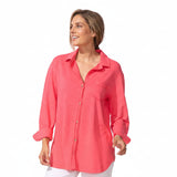Soft Modal Terry Button Front Shirt Jacket - 26895