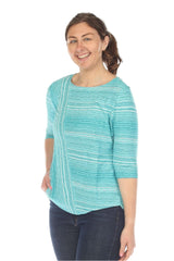 Mixed Direction Boatneck Top - 57235