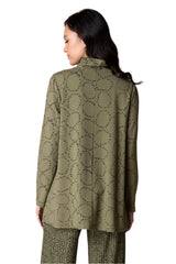 Core Travel Knit Circles & Dot Print Zip Jacket - 55533