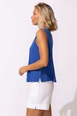 Cocktail Hour V-Neck Cotton Tank - 52114