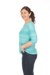 Mixed Direction Boatneck Top - 57235