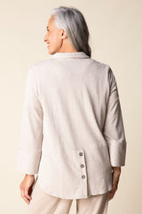 Pasadena Knit Stripe Button Front Shirt - 21536