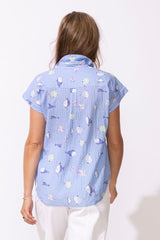 Fish Short Sleeve Button Down - 12410