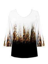 Animal-Print V-Neck Top in Multi - 28501
