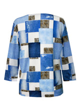 Wild Patch V-Neck Print Top - 34079