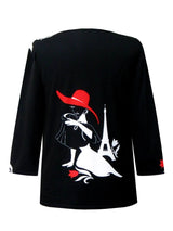 Red Hat Paris V-Neck Print Top - 34269