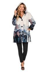 Paris Rainy Day Reversible Hooded Raincoat - J1353SRW-8