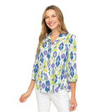 Ikat-Print Short Shirt - 40938