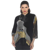 Citron Japanese Edo Life Inspired Velvet Blouse - 1213ELJ