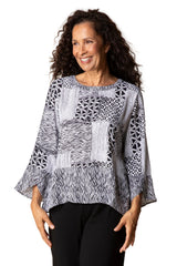 Viscose Rayon Crepe Bali Mixed Pullover - 39405