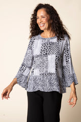 Viscose Rayon Crepe Bali Mixed Pullover - 39405