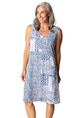 Viscose Rayon Crepe Bali Panel Dress - 39480