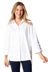 Perfect Travel Shirts Side Button Tunic - 15021