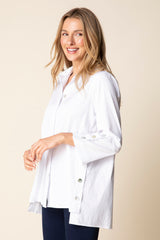 Perfect Travel Shirts Side Button Tunic - 15021