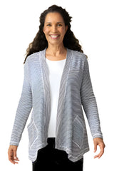 Sailor Striped Cotton Cardigan in Black/White - 21532-BLK