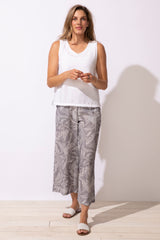 Rayon Leaves Resort Flood Pant - 65642