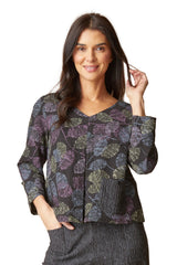 Leaves Inverted Pleat Top - 21002