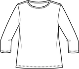 Cozy Rib Solid Crew Neck Tee - 16511