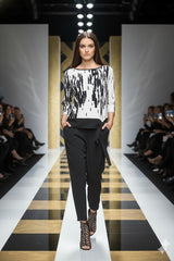 Abstract Digital-Inspired Print Top - C1073T