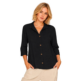 Soft Textured Cotton Button-Front Shirt - NS117
