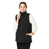 Soft Fleece Vest with High Collar & Front Zip in Black - 16225-BLK - Size S Only!