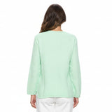 Cotton Waffle Top in Mint - C691-MNT