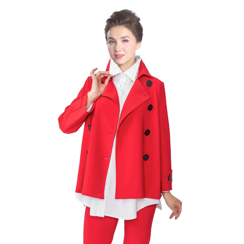 IC Collection Double-Breasted Jacket in Red - 5545J-RD
