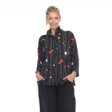 Dots & Stripes High-Low Shirt/Jacket - 2694