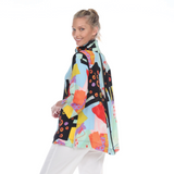 Colorful Abstract-Print Blouse/Jacket - 3075 AB