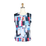 Colorblock Denim Print Twin Set - 31396-DNM - Size M Only!