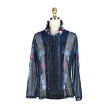 Colorblock Denim Print Twin Set - 31396-DNM - Size M Only!