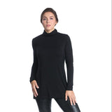 Basic Stretch Knit Turtleneck in Black - 4099T-BLK