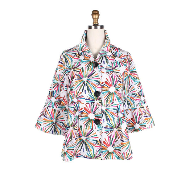 Damee Colorful Abstract-Print Jacket - 4801 - Sizes M & XXL Only!