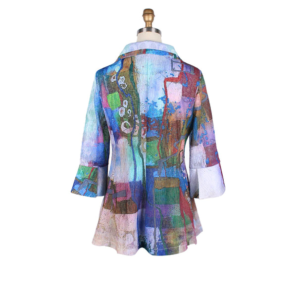 Damee Vibrant Fit & Flare Jacket in Purple/Multi - 4810-PP - Size S  Only!