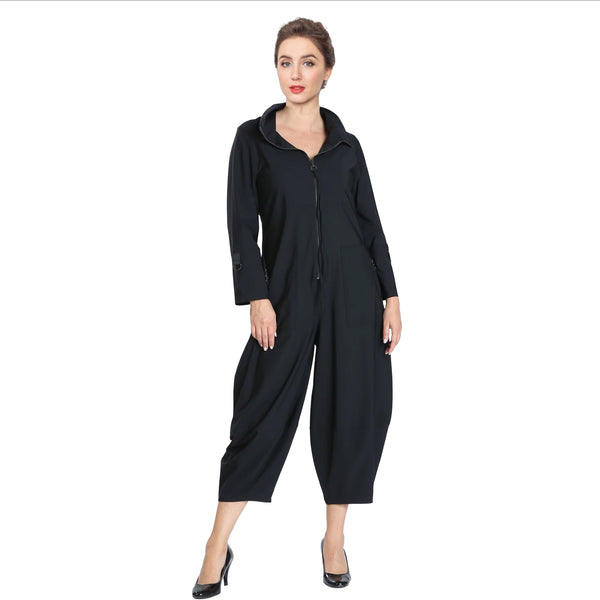 IC Collection Fashion Foward Jumpsuit in Black - 3297JS-BK