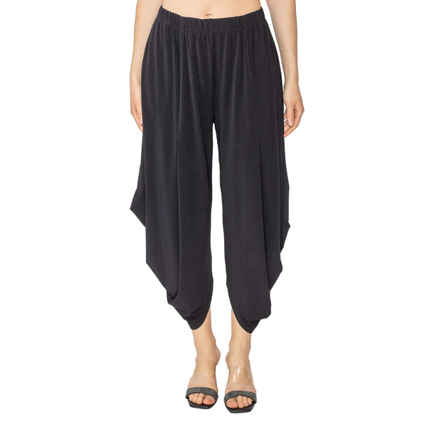 IC Collection Balloon Draped Pant in Black -  5562P
