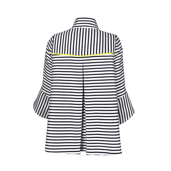 IC Collection Striped Jacket in Navy  - 5640J - Size S Only!