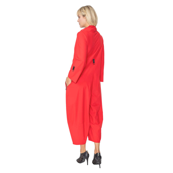 IC Collection Fashion Forward Jumpsuit in Red - 3297JS-RD