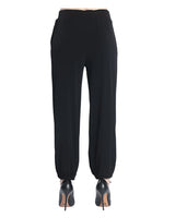 Button Detail Harem Pant in Black - 6900P-BLK