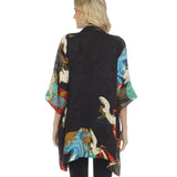 Striking Crane Print Kimono Jacket - 0917-SWC