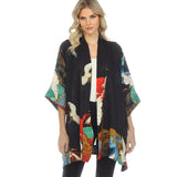 Striking Crane Print Kimono Jacket - 0917-SWC