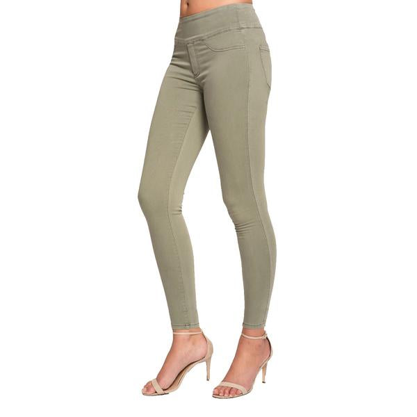 Lior "Jane" Skinny Jeans with Back Pockets in Safari Green - JANE-SG
