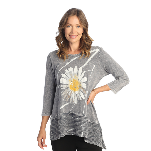 Jess & Jane "Chit Chat" Abstract Print Mineral Washed Tunic - M54-1387